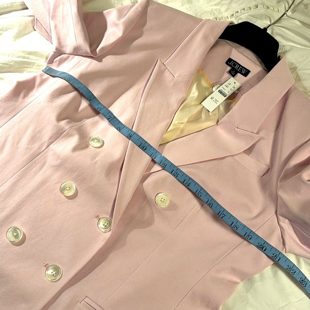 J.Crew Double-breasted blazer jacket in bi-stretch cotton blend BZ880 - Picture 8 of 12
